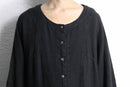 black linen loose shirt