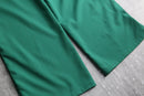 emerald green piping easy flare slacks
