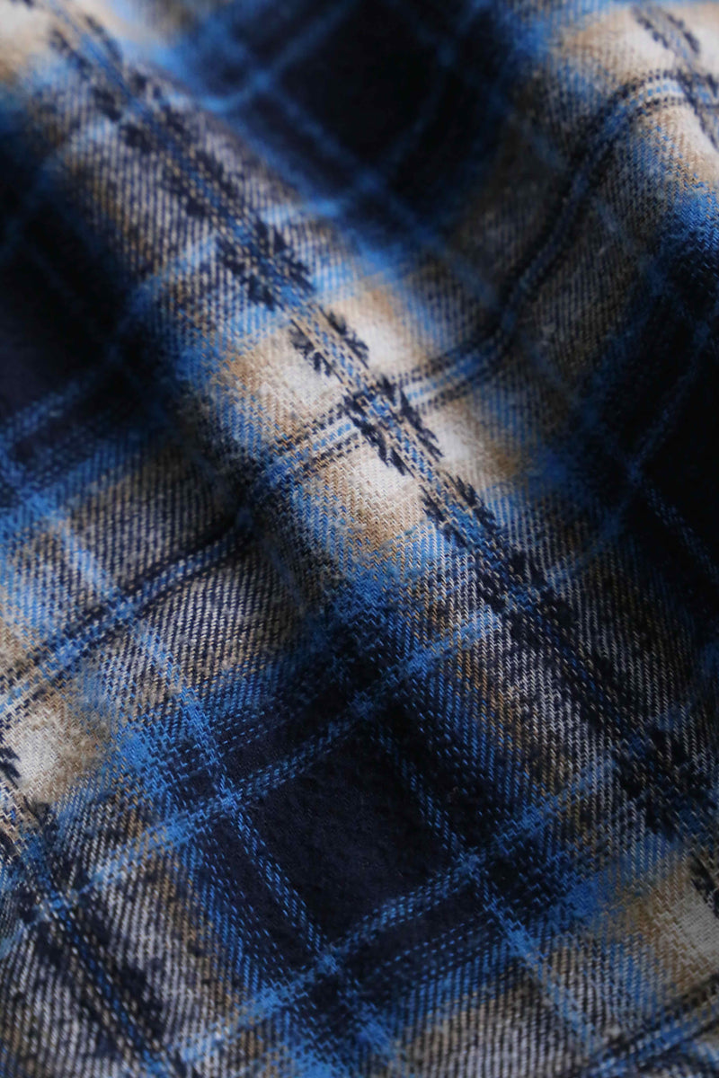 1990s native emb line ombre check nel shirt