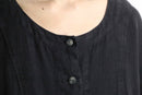black linen loose shirt