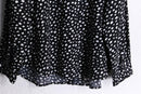 monotone random dot pattern L/S shirt