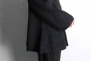 black linen loose shirt