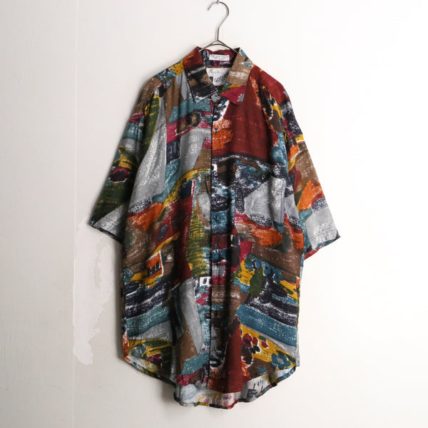 “GOOUCH” multicolor design shirt