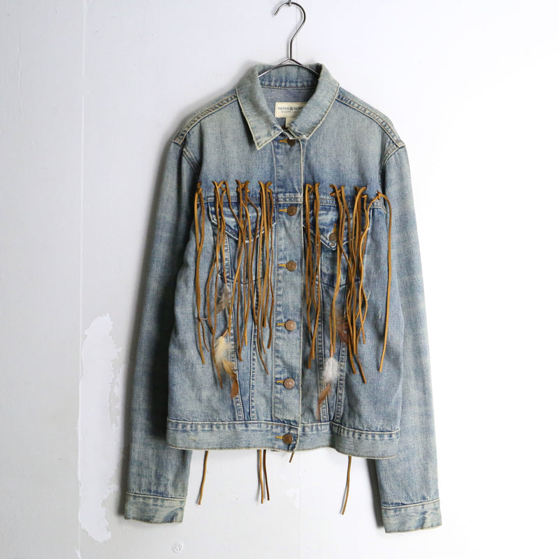 "Ralph Lauren DENIM & SUPPLY" fringe design denim