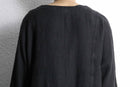 black linen loose shirt