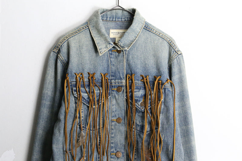 "Ralph Lauren DENIM & SUPPLY" fringe design denim