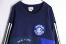 “Re:make”navy color docking sweat