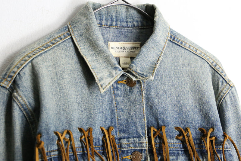 "Ralph Lauren DENIM & SUPPLY" fringe design denim