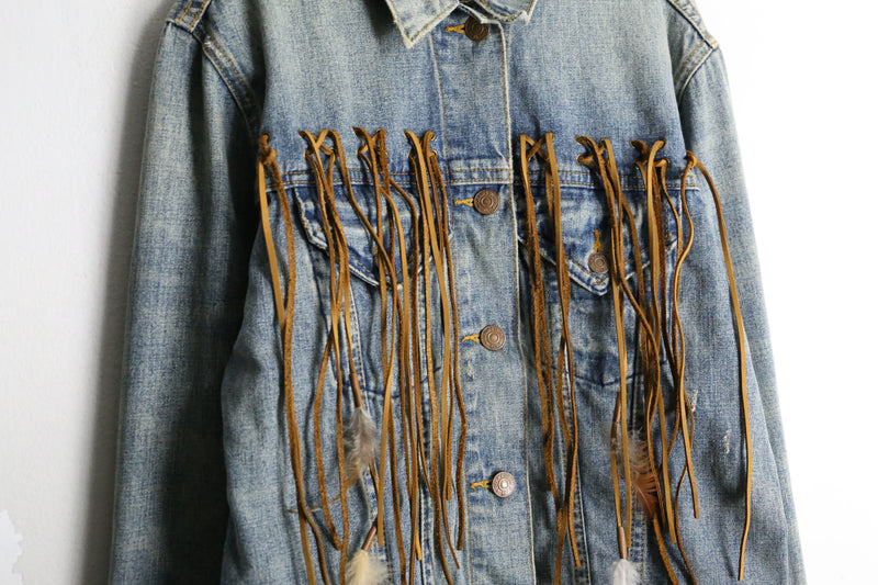 "Ralph Lauren DENIM & SUPPLY" fringe design denim