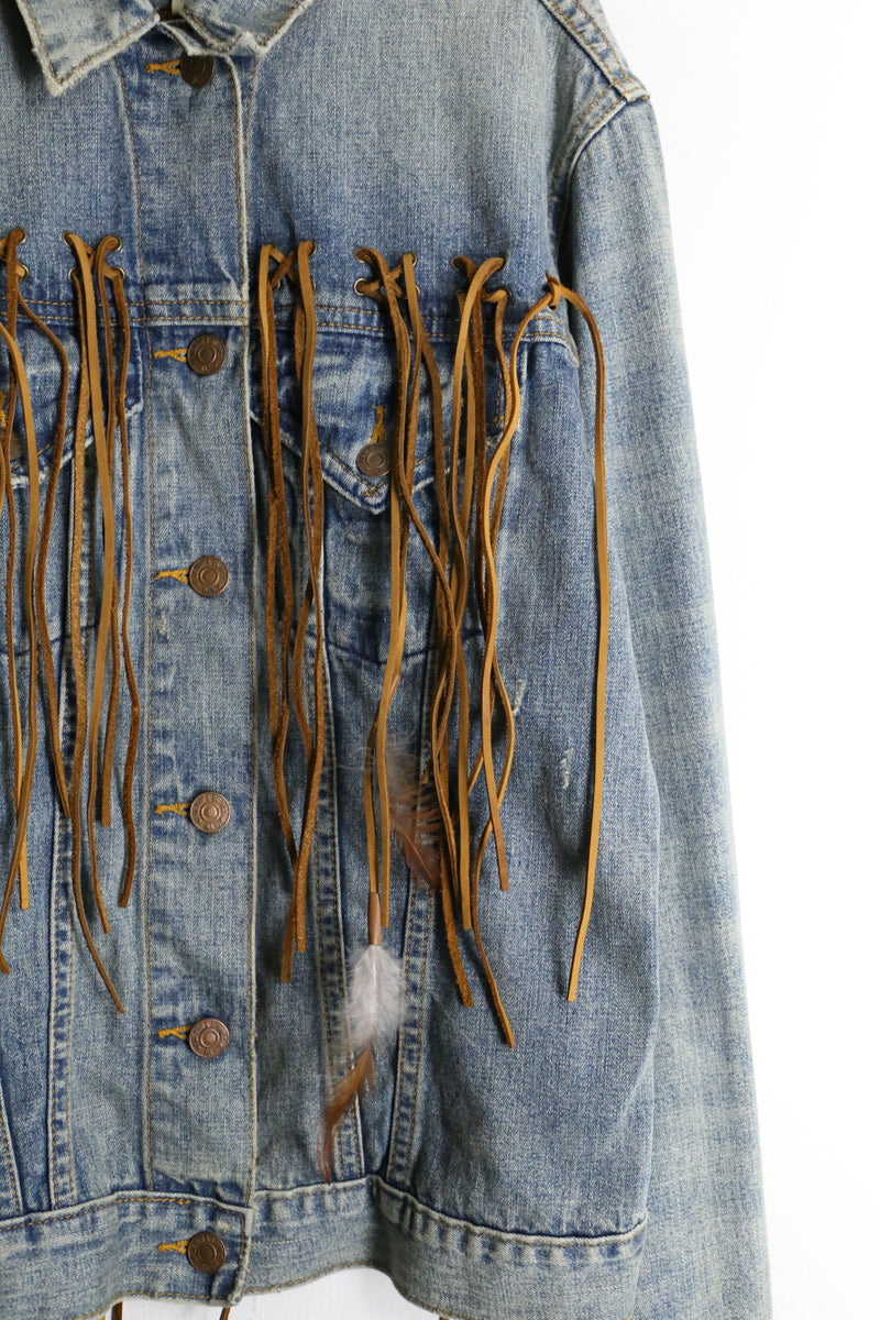 "Ralph Lauren DENIM & SUPPLY" fringe design denim