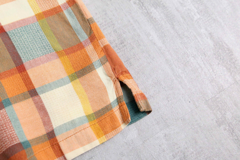 summer cotton plaid shirt