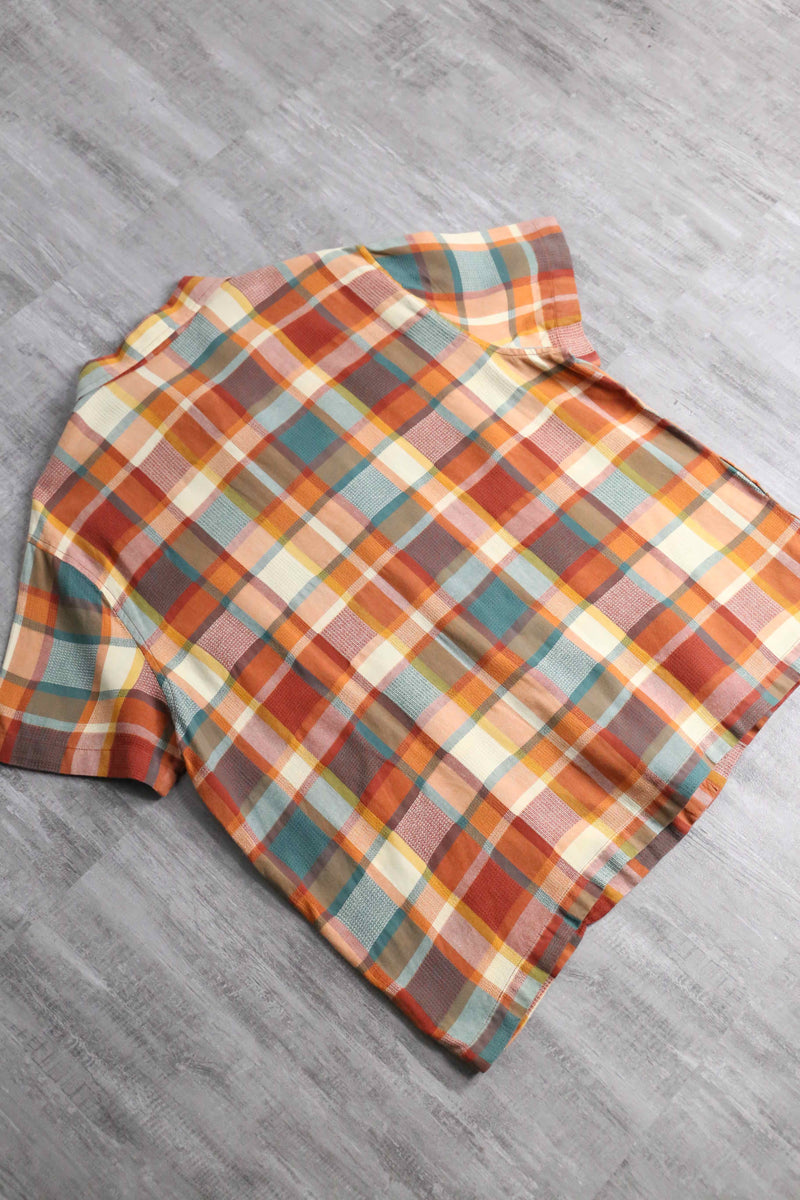 summer cotton plaid shirt