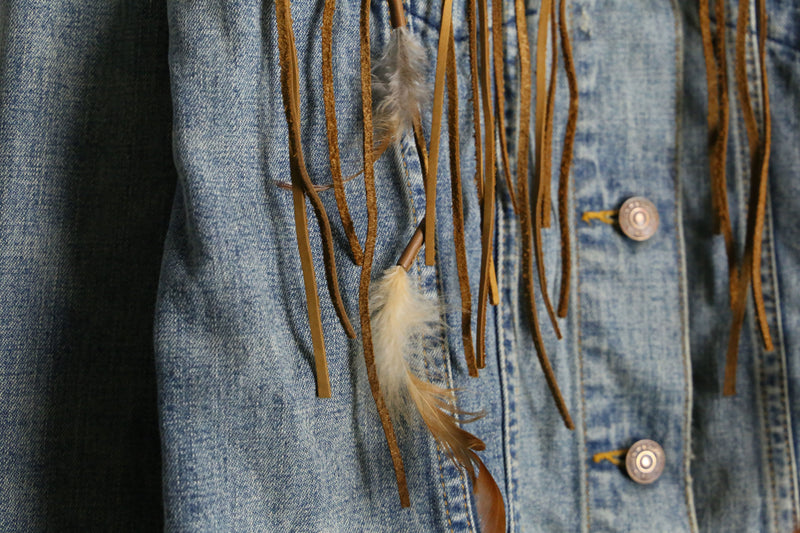 "Ralph Lauren DENIM & SUPPLY" fringe design denim