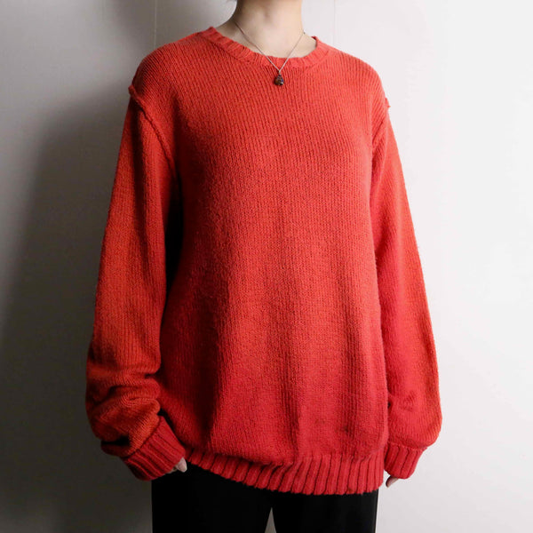 "Polo by RL"red color loose cotton knit