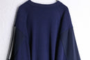 “Re:make”navy color docking sweat