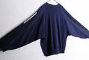 “Re:make”navy color docking sweat
