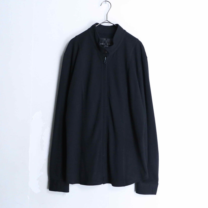 black color high neck zip up jacket