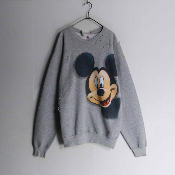 “Remake”mickey gray color sweat trainer