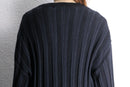 black stripe knitting pattern long cardigan