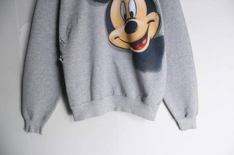 “Remake”mickey gray color sweat trainer