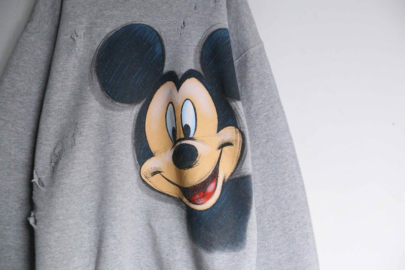 “Remake”mickey gray color sweat trainer