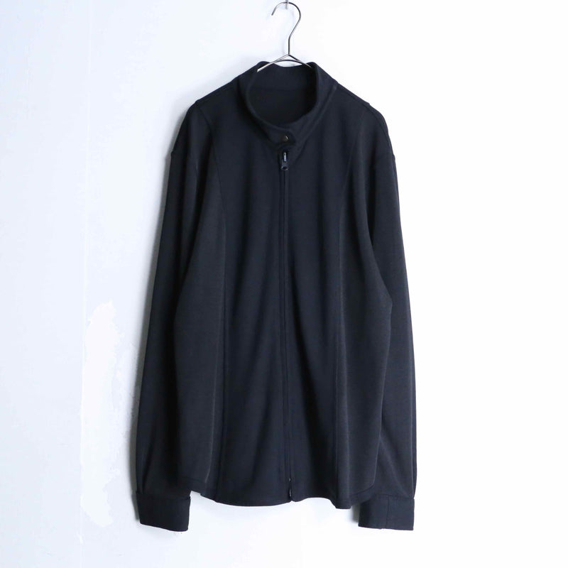 black color high neck zip up jacket