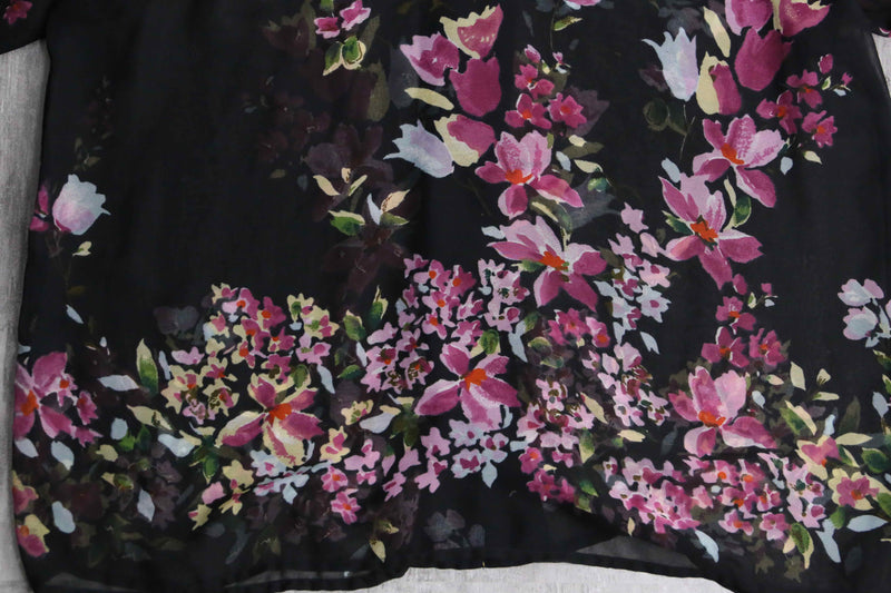sheer floral long shirt