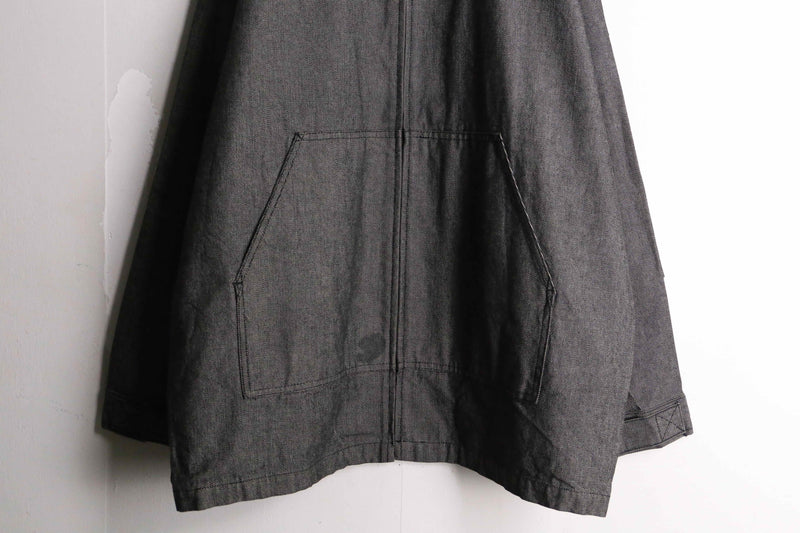 "Sean John" metallic dark gray color zip denim jacket