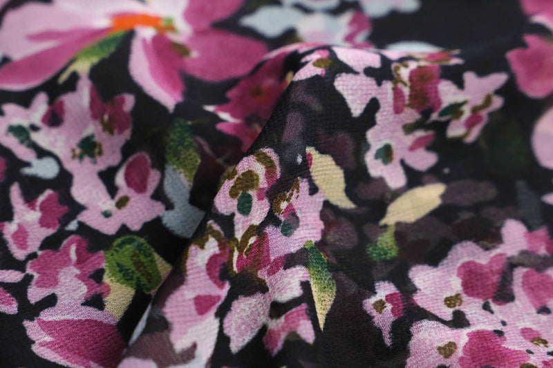 sheer floral long shirt
