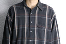 “PERRY ELLIS” black check loose L/S shirt