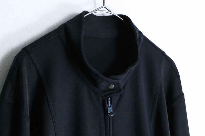 black color high neck zip up jacket