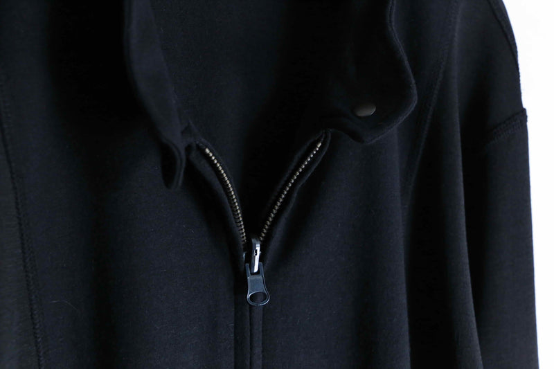 black color high neck zip up jacket