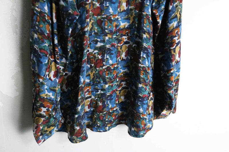 "GOOUCH" art total pattern silk shirt