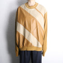 “MAXINI” leather switch design knit