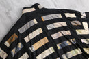 90's patchwork design rayon blouson