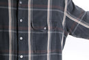 “PERRY ELLIS” black check loose L/S shirt