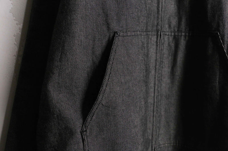 "Sean John" metallic dark gray color zip denim jacket