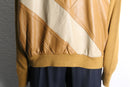 “MAXINI” leather switch design knit