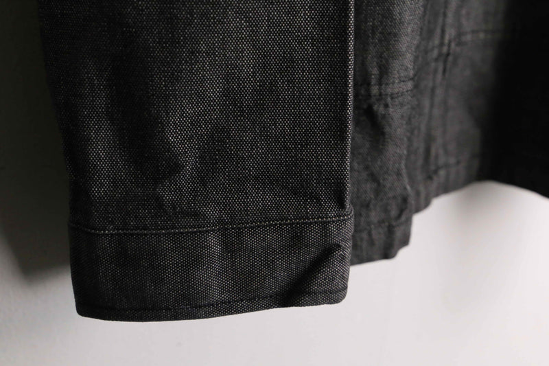 "Sean John" metallic dark gray color zip denim jacket