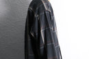 “PERRY ELLIS” black check loose L/S shirt