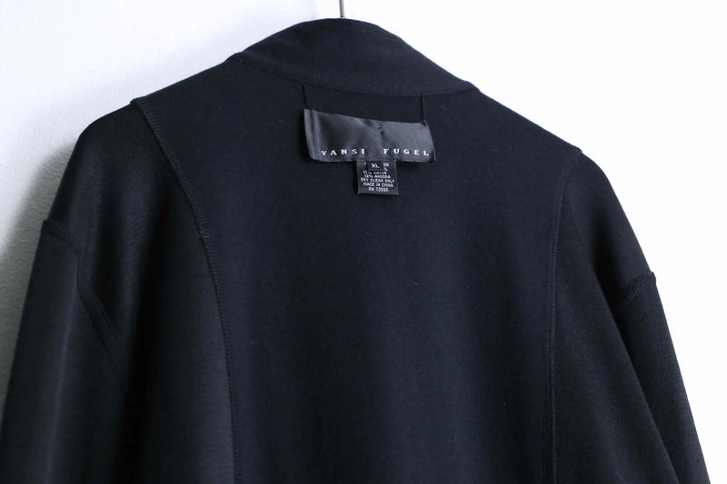 black color high neck zip up jacket