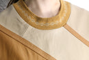 “MAXINI” leather switch design knit