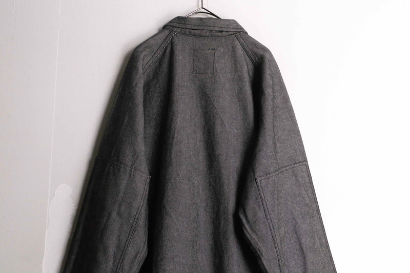 "Sean John" metallic dark gray color zip denim jacket