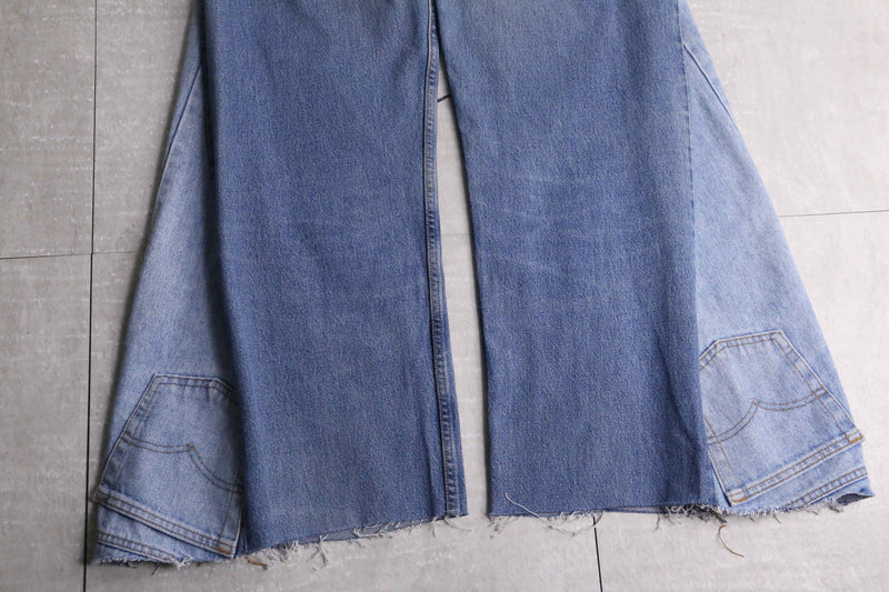 "Re:make" patchwork design buggy flare denim