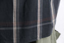 “PERRY ELLIS” black check loose L/S shirt