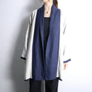 reversible panel work kimono Jacket