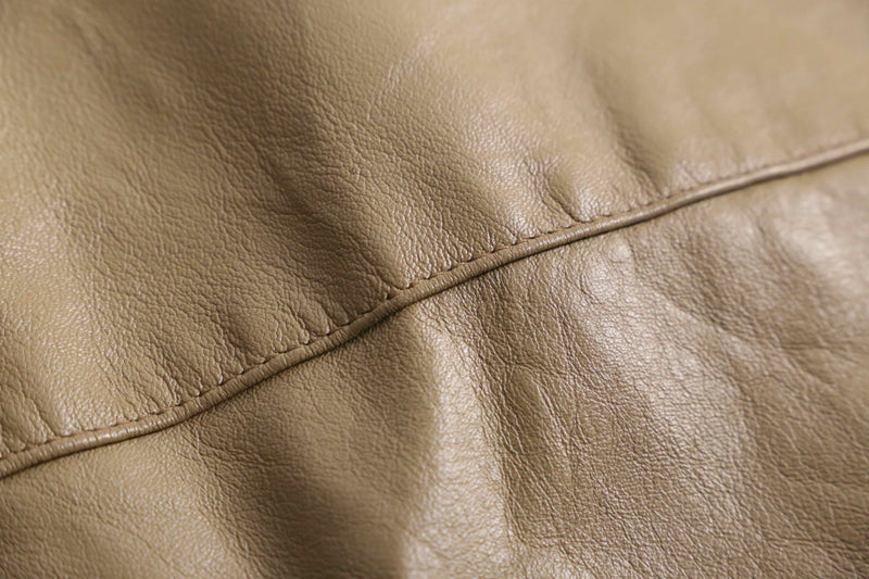 leather × acryl knit switch design half zip kit
