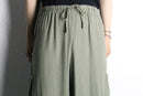 light green linen wide easy cargo pants