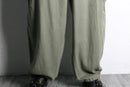 light green linen wide easy cargo pants