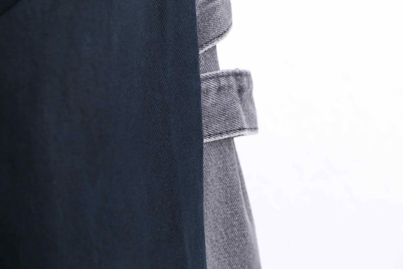 "Re:make" many patch design buggy flare black denim